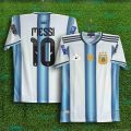 Argentina World Cup Jersey 2026 Thai Premium Football Jersey For Men - Messi 10 Half Sleeve Jersey - Messi 10 Jersey 2026.