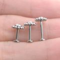 2Pcs 1.2x6/8/10mm Bar Sun Flower Helix Piercing Tragus Cartilage Earrings Conch Labret Lip Ring Nose Stud серьги Ear Jewelry 16G. 