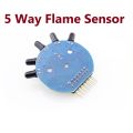 5 Way Flame Sensor For Fire Detection Module 5 Way IR Flame Sensor Module Detector Smart Sense 5 LED Flame Sensor 14 Pin Fire Fighting Light Detection. 