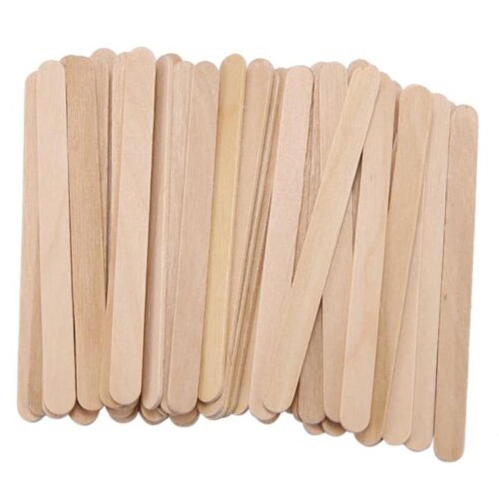 High Quality 100 Pices Perfect for Making Ice Cream and Handicraft Showpieces - One-time Use - Wooden Ice Cream Sticks