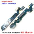 New Compatible For Huawei MediaPad M3 Lite 8 8.0 CPN-W09 CPN-AL00 CPN-L09 Charging Port Dock USB Connector Board Flex Cable. 