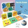 Kids Face Change Cube Game Montessori Expression Puzzle Building Blocks Toys Early Learning Educational Match Toy for Children. 