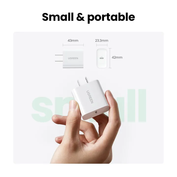 UGREEN%2020W%20USB%20C%20Fast%20Wall%20Charger%20Adapter%20for%20iPhone%2012%20Mini%2012%20Pro%20Max%20SE%2011%20Pro%20Max%20XR%208%20Plus%20Pixel%20Samsung%20Galaxy%20S10%20S9%20LG%20iPad%20Pro%20-%20Image%208