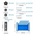 OUMERY Upgraded Featherboard Safety Device Stackable Feather Board Fits Most Standard , T-Slots, T-Rails on Table Saws,Blue. 
