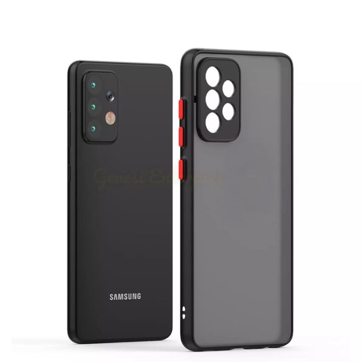 Samsung Galaxy a52 4g Back Cover Cover Smoke Translucent Shock-Proof Smooth Rubberized Matte Hard Back Case Cover with Camera Protection [Green Smoke]