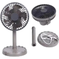 Jy Super JY-2218 Professional Rechargeable Portable Mini Table Fan Strong Wind Left to Right Oscillating Angle 45 Degrees - AC/DC. 