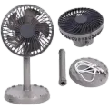 Jy Super JY-2218 Professional Rechargeable Portable Mini Table Fan Strong Wind Left to Right Oscillating Angle 45 Degrees - AC/DC.