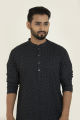 Masculine Black Slim Fit Casual  Panjabi For Men. 