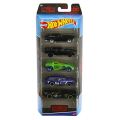 Hot Wheels Batman 5-Pack, Multipack of 5 Batman-Themed Vehicles, Authentic Decos, 1:64 Scale, Toy Cars for Collectors & Kids 3 Years. 