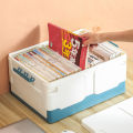 Book Storage Box Household Plastic Storage Box Clothes Finishing Foldable Bookcase Children's Toys Storage Box. 