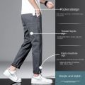 High Quality Brand Summer Stretch Cotton Hole Men's Ankle Length Jeans Thin Streetwear Design Denim Pants Korea Casual Trousers.