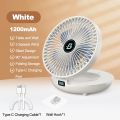 New Desktop Fan Folding Shaking Head Electric Fan Rechargeable Portable Fan Mini Low Noise Strong Wind 3 Speed Table Wall Fan.