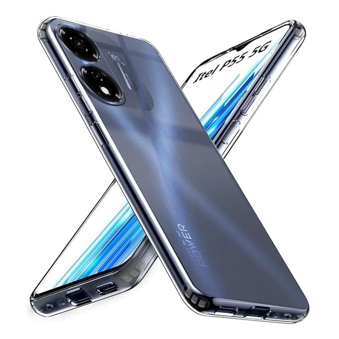For itel Power 55 Silicone Case Crystal Clear Soft TPU Ultra-Thin Transparent Flexible Protective Mobile Phone Back Cover