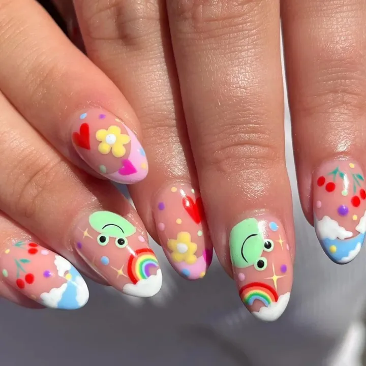 24Pcs%20Pink%20French%20False%20Nails%20Rainbow%20Cloud%20Design%20Full%20Cover%20Nail%20Tips%20Summer%20Long%20Almond%20Nails%20Almond%20Press%20on%20Nails%20-%20Image%202