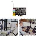 PCIe Sound Card PCI-E X1 CMI8738 Chip 32/64 Bit Sound Card Stereo 5.1 Channel Desktop Built-in Sound Card for PC. 