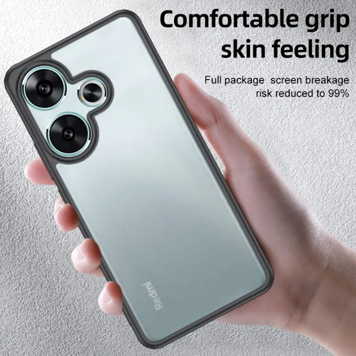 Matte%20Frosted%20Transparent%20ice%20Crystal%20Shockproof%20Case%20for%20Xiaomi%20Redmi%20Turbo%203%20Rugged%20Protective%20Armor%20Cover%20for%20Poco%20F6%20Case%20-%20Image%204