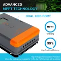 PowMr MPPT Solar Charger Controller 40A 12V 24V Solar Panel Regulator 100V PV INPUT LCD Display Various Load Control Modes POW-Keeper1240. 