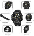 SKMEI 2341 Men’s Sport Watch – Large Dial, Quartz Digital, Alarm, Waterproof Wristwatch - Black.