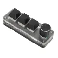 Mini Keyboard, Red Switch Mini Custom Keyboard 3 Keys for Laptop. 