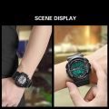 Honhx fashion Men Square Electronic watch casual sports digital watches waterproof shockproof luminous wristwatch.