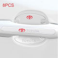 8Pcs/Set Transparent Car Door Protector Universal Car Door Handle Anti-Scratch Durable Soft PVC Protective Stickers for Toyota.