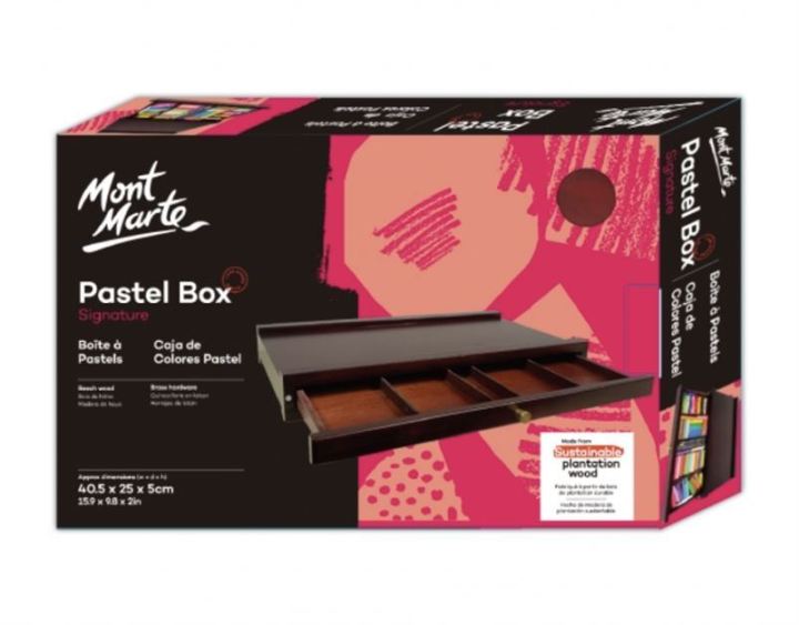 Mont Marte Signature Pastel Storage Box Single Drawer Professional Art Supply Organizer for Pastels and Accessories