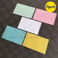 OXYNOTE 3x5 inch Ruled Index Flashcards - 50 Cards - Suitable for Exam Preparation, Cheat Sheets, Short Notes, Syllabus Revision (Both Side Ruled Card). 