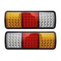 1Pair 12V 75 LED Waterproof Taillights Replacement Parts Accessories for Truck RV Van Bus Trailer Lights Signal Indicator Brake Stop Reverse Lights. 