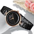 inspried by Curren 9052 Luxury Brand Fashion Stainless Steel Wrist Watch For Women - Black.