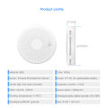 1pc Tuya Smart WiFi Smoke & Carbon Monoxide Composite Home Fire Detector Smoke Alarm Sensor. 