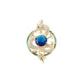 Brooch luxury sense of luxury, vintage court, Chinese style, zodiac, auspicious dragon, crystal collar pin, accessories, suits, corsage, pins.