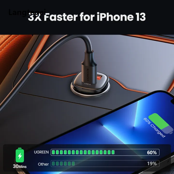 UGREEN%20Car%20Charger%2030W%20PD%20Quick%20Charge%20QC4.0%203.0%20SCP%20Type%20C%20Fast%20USB%20Car%20Charger%20For%20iPhone%2014%2013%2012%20Xiaomi%20Mobile%20Phone%20Charger%20-%20Image%203