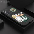 Hontinga for Samsung Galaxy A54 5G Back Cover New Coffee Order Phone Case Square Edge Liquid Silicone Mobile Cover.