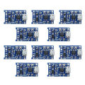 10pcs Micro USB 5V 1A 18650 TC4056A Lithium Battery Charging Board Charger Module with Dual Protection Function.