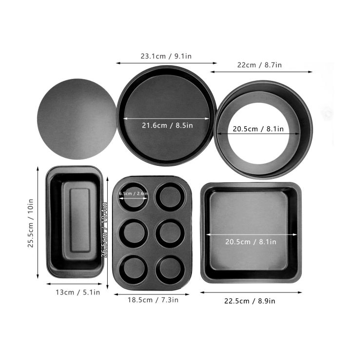6x%20Baking%20Mold%20Set%20Loose%20Bottom%20Anti%20Stick%20Carbon%20Steel%20Cake%20Pizza%20Bread%20Pan%20HG%20-%20Image%2010