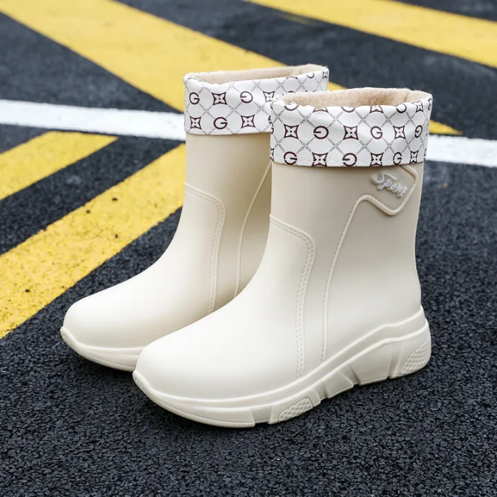 Rain%20Boots%20Women's%20Trendy%20Waterproof%20Shoes%20Rain%20Boots%20Women's%20Middle%20Tube%20Non-Slip%20Oil-Proof%20Kitchen%20Work%20Rubber%20Shoes%20Wear-Resistant%20Cotton-Padded%20Warm-Keeping%20-%20Image%205