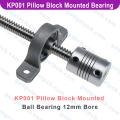 Zinc Alloy KP001 P001 Pillow Block Mounted Ball Bearing 12mm Bore Diameter For CNC Machine 3D Printer All Kinds Of Electronics Projects.
