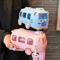 Car Drink Cup Portable Student Cup With SH Cute Water Bottle 17oz MA 500ml/Card Color BPA Free Kids Soft Straw Cup Baby Bus. 