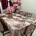 6pcs Chair Cover and Dining table cover. 