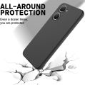 Vivo Y03/Y03T/Y18/Y18T/Y18i/Y18E Black Soft Liquid Silicone Flexible Case - Phone Back Cover.
