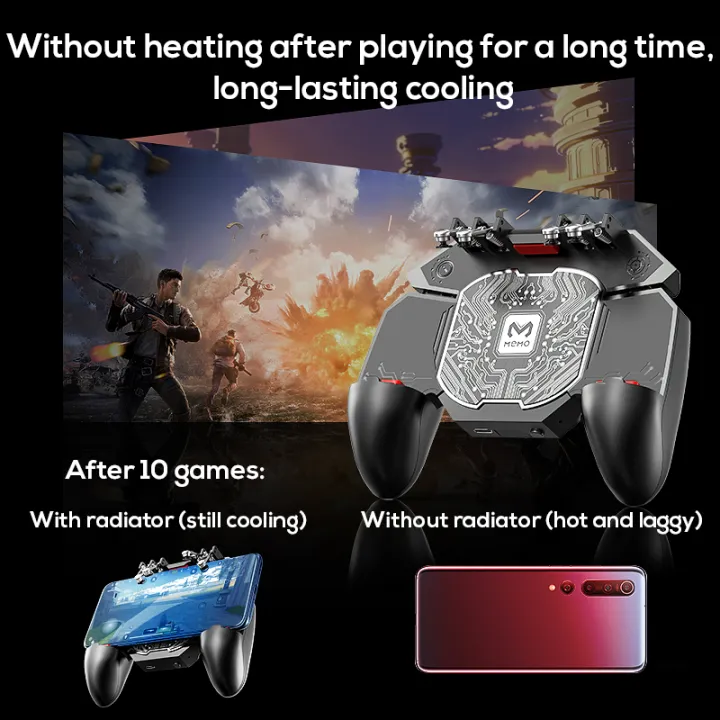 MEMO%20DL100%20Mobile%20Phone%206%20Fingers%20PUBG%20Gamepad%20Joysticks%20Controller%20Built-in%20Battery%20with%20Semiconductor%20Radiator%20for%20IOS%20Android%20-%20Image%205