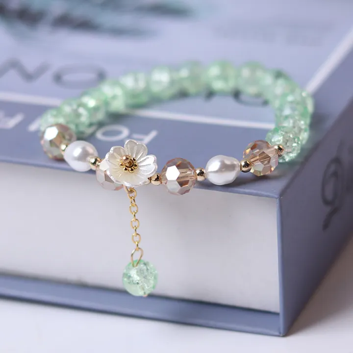 Fashion%20Korean%20White%20Flower%20Purple%20Beaded%20Bracelet%20for%20Women%20Charm%20Crystal%20Beads%20Elastic%20Adjustable%20Bracelet%20Friendship%20Jewelry%20-%20Image%204