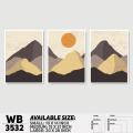 Landscape Horizon Art (Set of 3) Wall Canvas Art For Wall Decoration Canvas Painting For Wall - WB3532 - Handy Commodity.