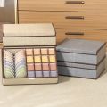High Quality With Compartments Underwear Socks Storage Box Foldable Breathable Drawers Divider Multi-function Wardrobe Organizer. 