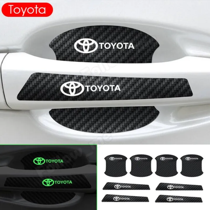 8Pcs/Set%20Car%20Door%20Handle+Bowl%20Anti-Scratch%20Carbon%20Fiber%20Luminous%20Glow%20in%20Dark%20Film%20Protective%20Stickers%20With%20Logo%20For%20Toyota%20-%20Image%202