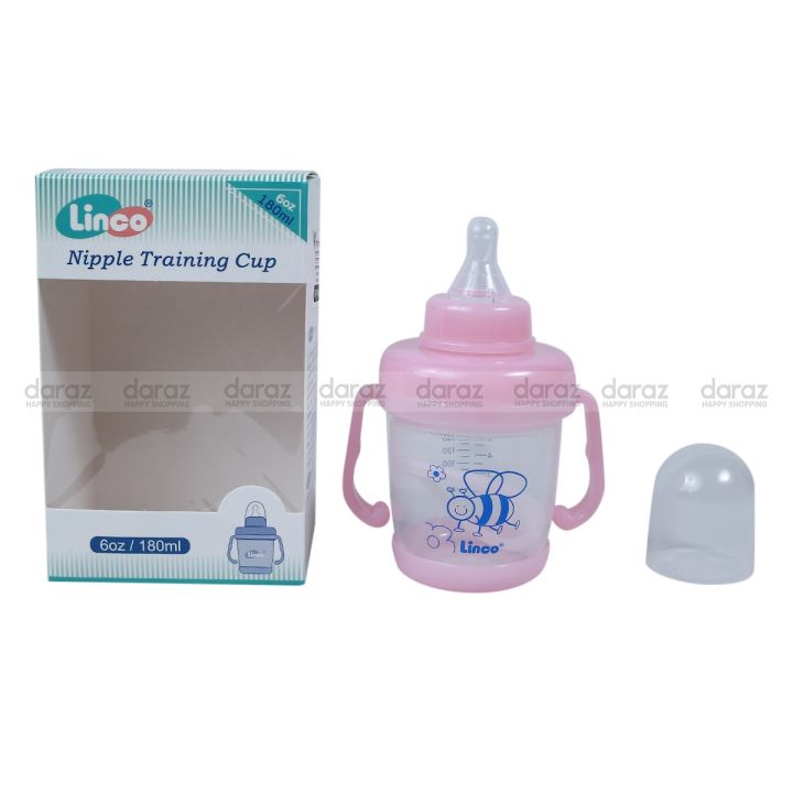 Linco Baby Nipple Training Cup  6 OZ Standard Neck PP/ BPA (180 ML)
