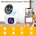 V380 Pro Dual Lens IP Camera CCTV 1080P HD Wireless Home Security 360° Surveillance Night Vision. 