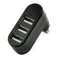 USB 2.0 Extension Hub Mini Portable 3-port Splitter USB Devices Accessories High-speed Data Transmission Digital Cable(White).