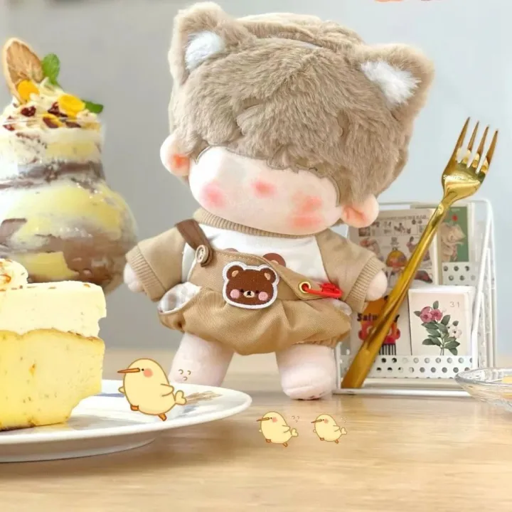 20CM%20Doll%20Clothes%20Kpop%20Tops%20Cartoon%20Animal%20Pattern%20T-shirt%20Trousers%20Suit%20Suspender%20Pants%20For%20Idol%20Dolls%20Cotton%20Stuffed%20Toys%20-%20Image%203