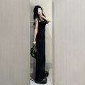 Sweet Cool Style Backless Slim Fit One-Piece Vest Top Korean Style High Waist Wide Leg Straight Suit Pants Hot Girl Summer Suit for Women.